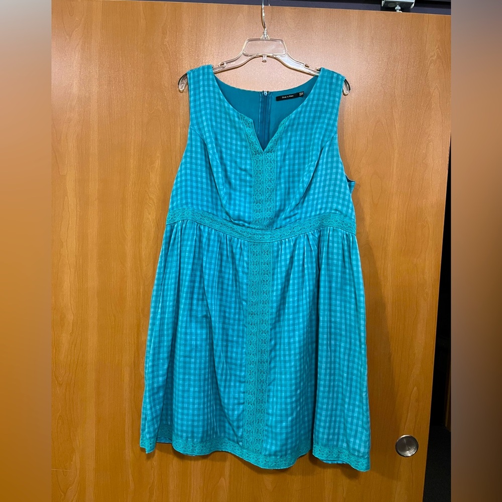 Modcloth Gingham A-Line Dress, Size 2X
